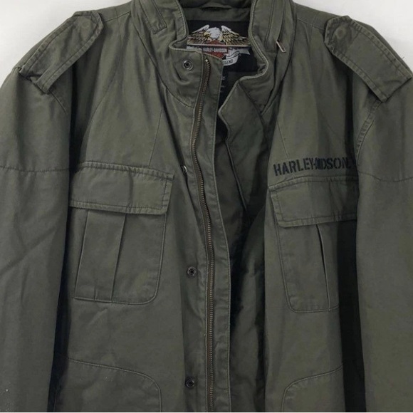 Harley-Davidson Green Military Field Jacket - Picture 5 of 5